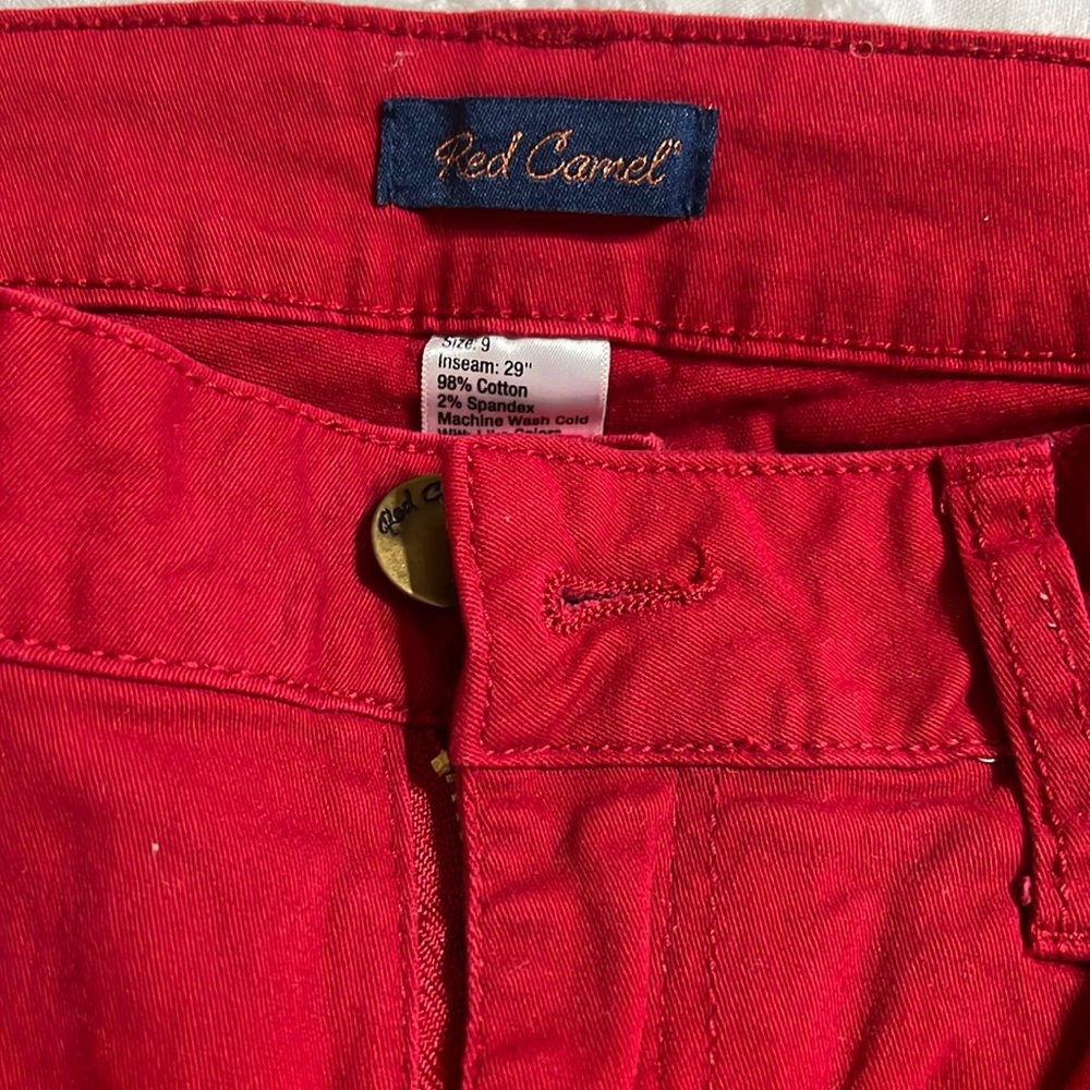 Red camel brand red pants size 9
